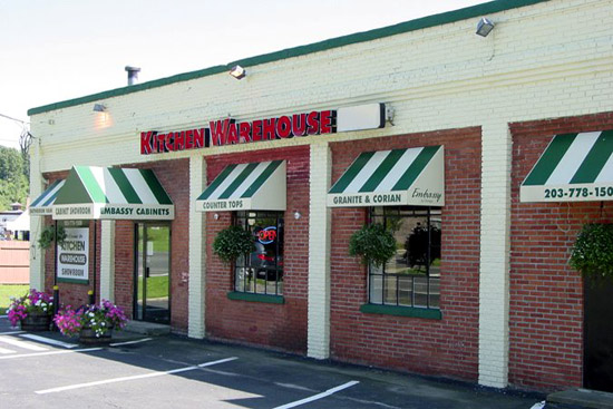 Modern storefront of Danbury Kitcchen Warehouse, Danbury, CT